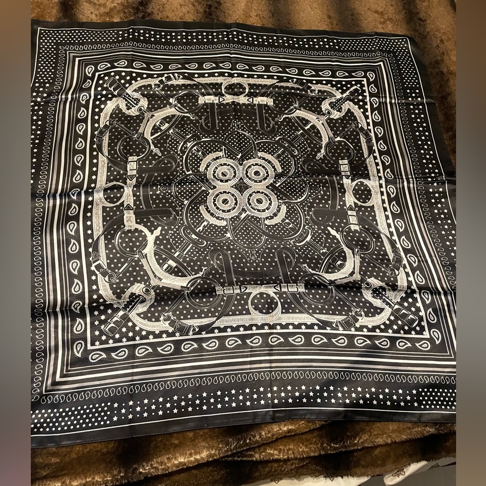 Luxurious satin Designer Style Equestrian Belts belts prints 35” Square Scarf